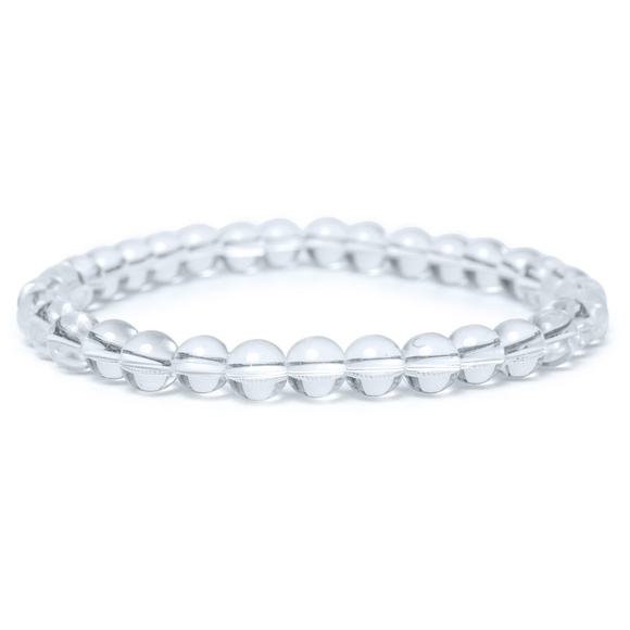 Natural Clear Crystal Stretch Bracelet for Woman - The Stone of the Life Force - Picture 1 of 4